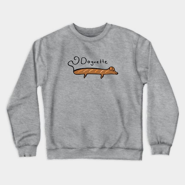 Doguette (Dog + Baguette) Crewneck Sweatshirt by Davey's Designs